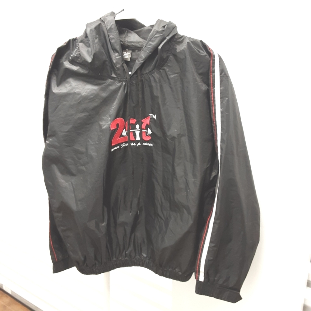 Black Sweatjacket Windbreaker Size Xs
